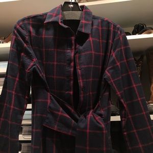 Plaid waist tie dress